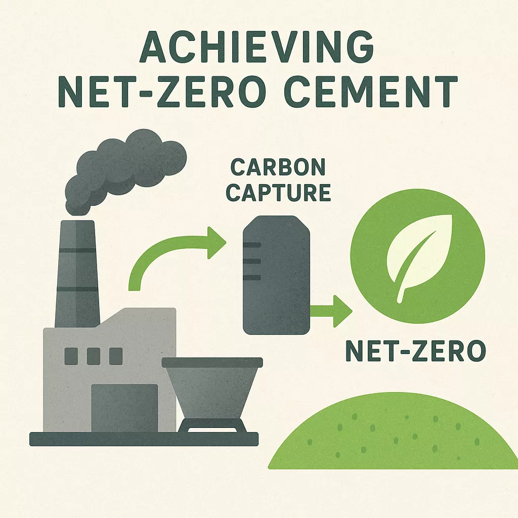 Image showcasing Achieving Net-Zero Cement with Carbon Capture Technology - Techcem